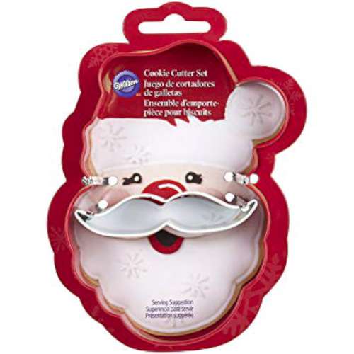 Santa Face and Moustache Cookie Cutter set - Click Image to Close